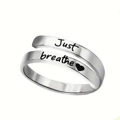 Silver Spiral Heart Ring